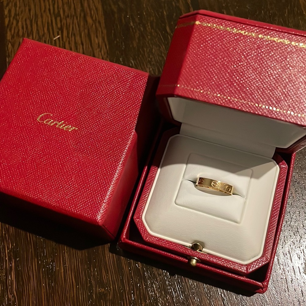 Cartier Love Wedding Band Yellow Gold Ring Size 48